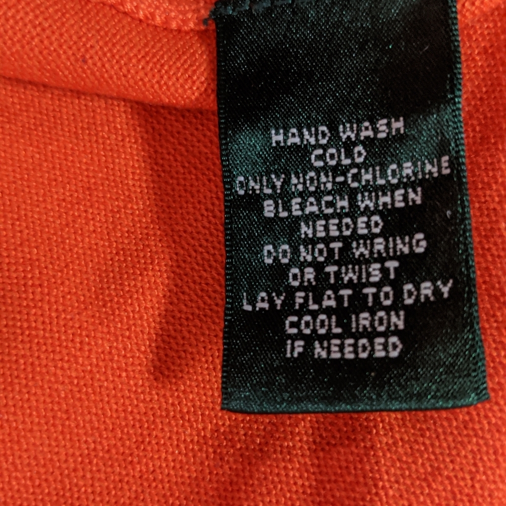 🆕Lauren Ralph Lauren Orange Cardigan Small - Picture 5 of 5